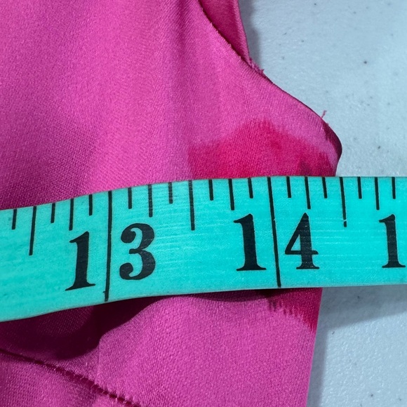 LoveShackFancy Fuchsia Pink Floral Satin Maxi Dress - Picture 8 of 9